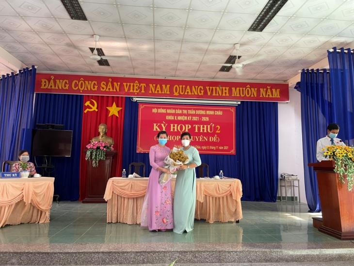 HĐND thị trấn Dương Minh Châu khóa V, nhiệm kỳ 2021-2026 tổ chức kỳ họp thứ 2
